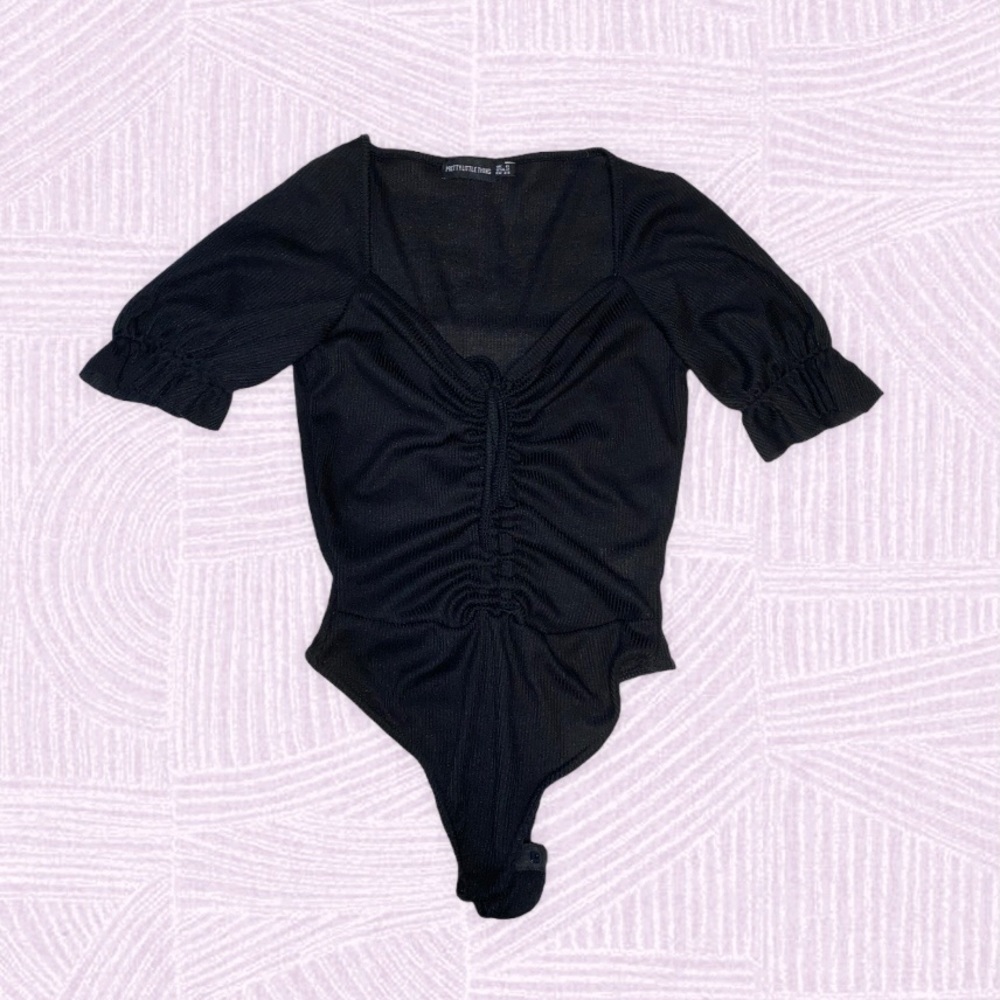 Prettylittlething  Black Body Suit